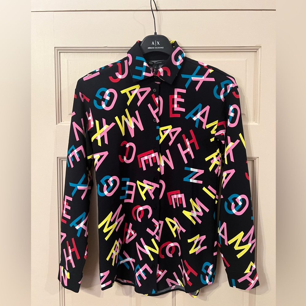 Armani Exchange Women’s Printed Button Down | XS